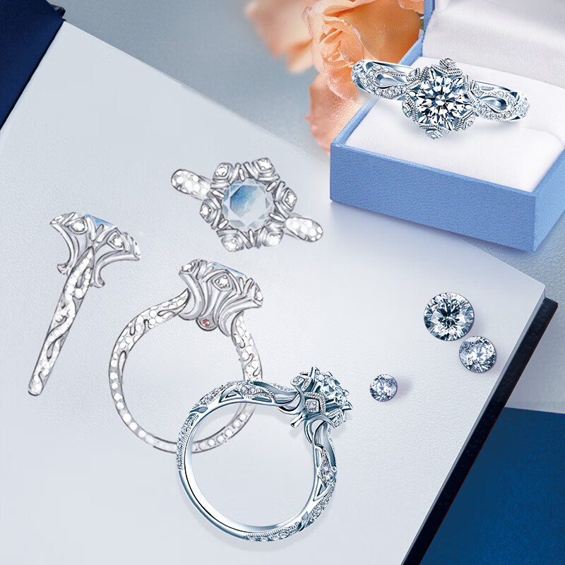 佐卡伊个性定制 钻戒婚戒饰品 定制/尾款