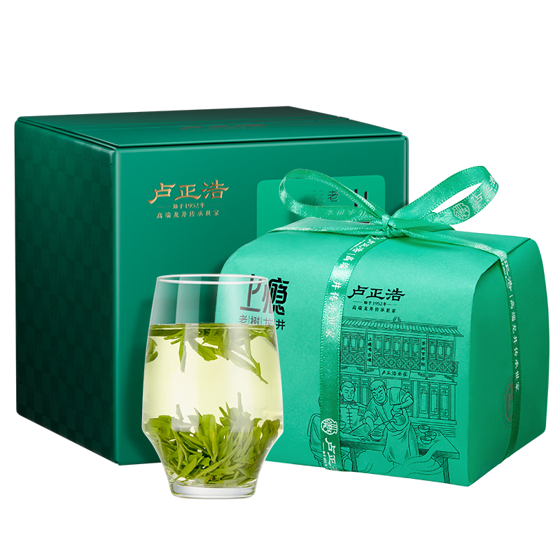 卢正浩绿茶上瘾明前老茶树龙井茶叶一级200g2025新茶预售纸包自饮送礼