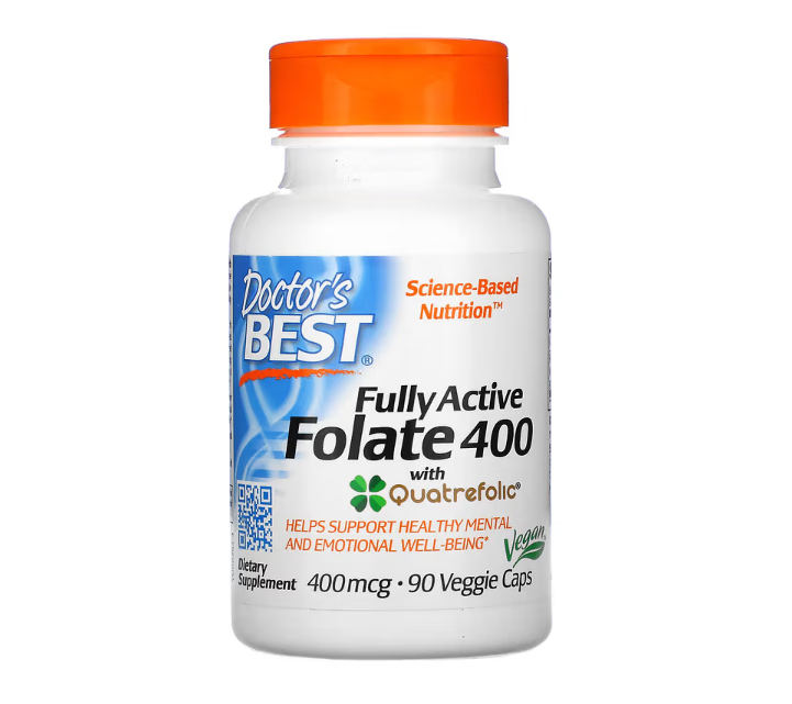 美国doctorsbest全活性叶酸mthf甲基四氢叶酸folate400mcg