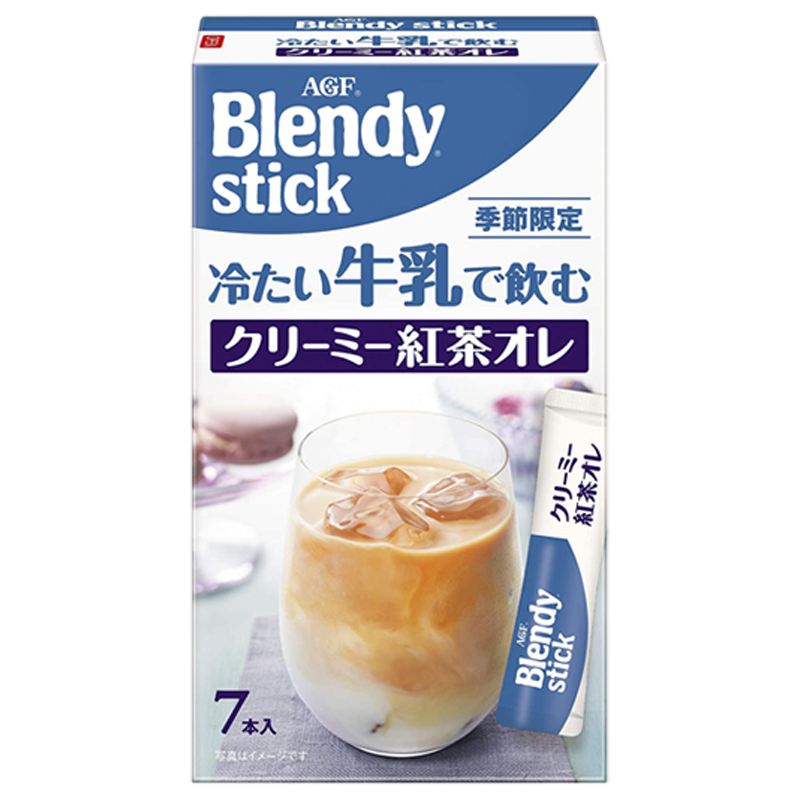 【原装进口】日本AGF Blendy Stick速溶冷泡冰咖啡冰奶茶红茶抹茶粉牛奶拿铁可可饮料条装 冷泡红茶奶茶7条【不含咖啡】