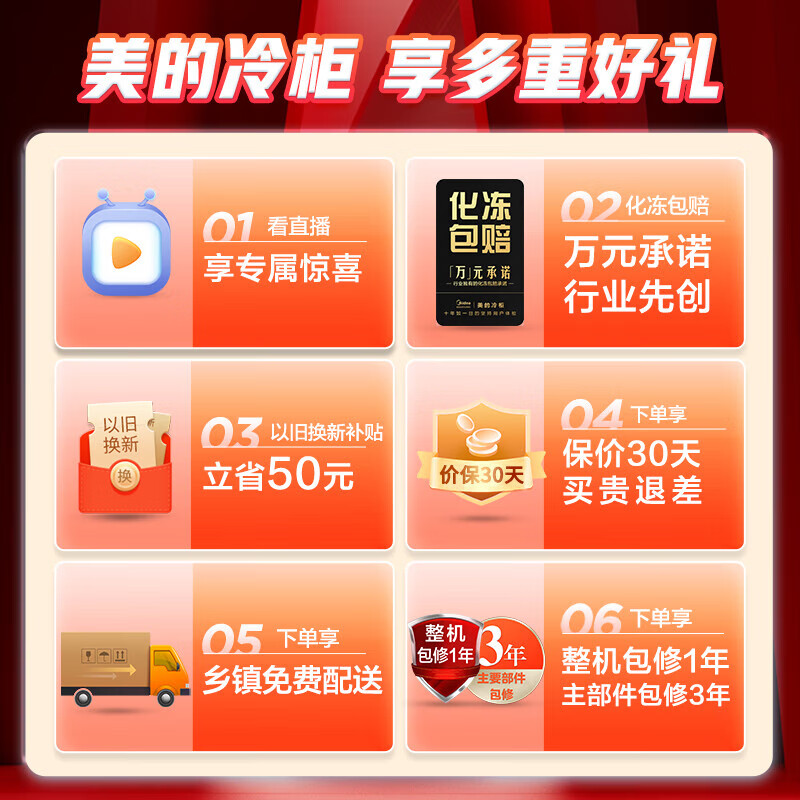 美的（Midea）220升小冰柜家用双温冰柜商用冷藏冷冻家用顶开蝶形门卧式冷柜BCD-220VM(E)