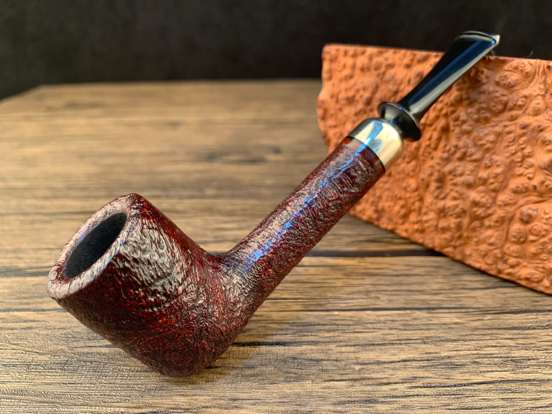 仿刻登喜路復(fù)刻石楠小長腿直斗石楠木手工煙斗