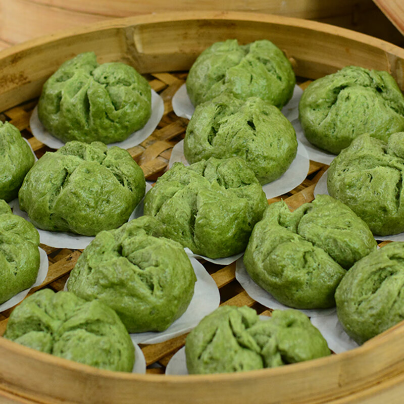 安小离艾草馒头纯手工南瓜紫薯包儿童早餐半成品速食早饭 开花艾草