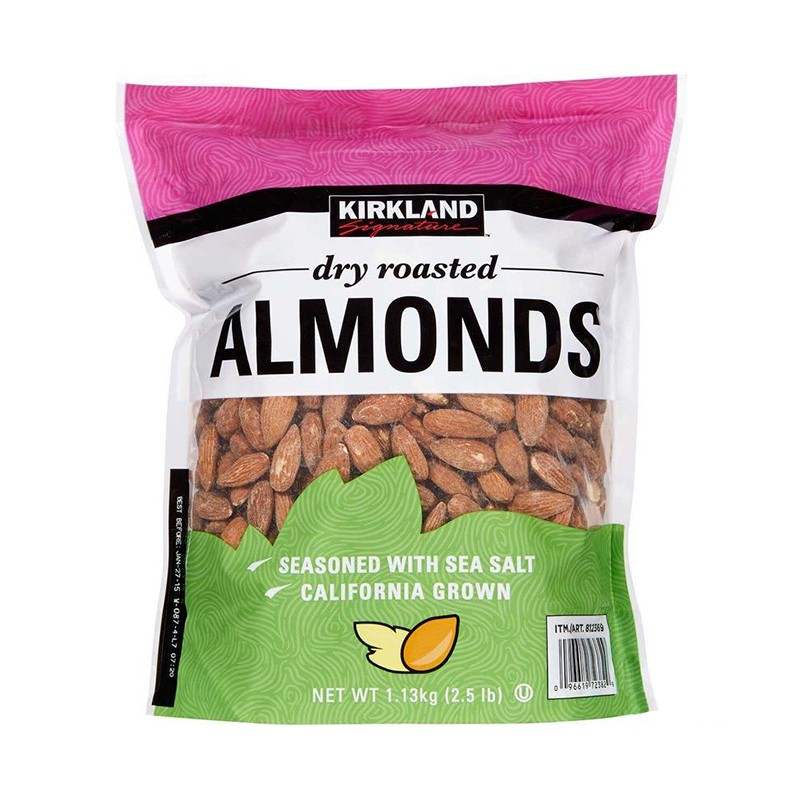 柯克兰美国kirkland柯克兰盐焗巴旦木扁桃仁坚果1130g坚果零食 盐焗