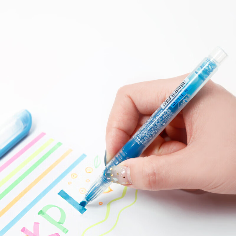 斑马牌（ZEBRA）透芯办公笔学生标重WKP1点记笔考试签字笔 蓝色 1支装