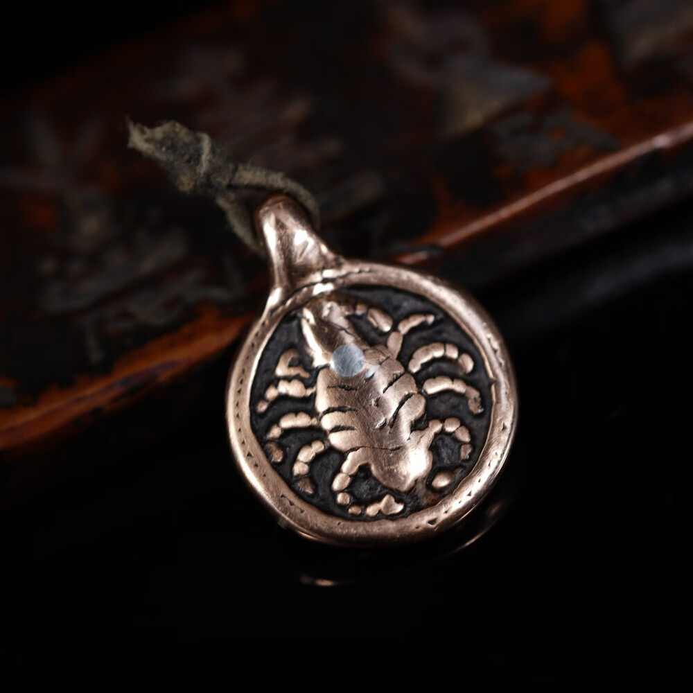 石俞记天铁托甲蝎子擦擦吊坠挂件特色莲师铁蝎挂饰