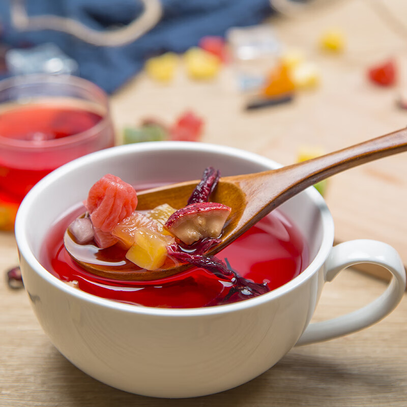 果粒茶500g克花果茶 玫瑰茄 山楂 水果茶 果味茶