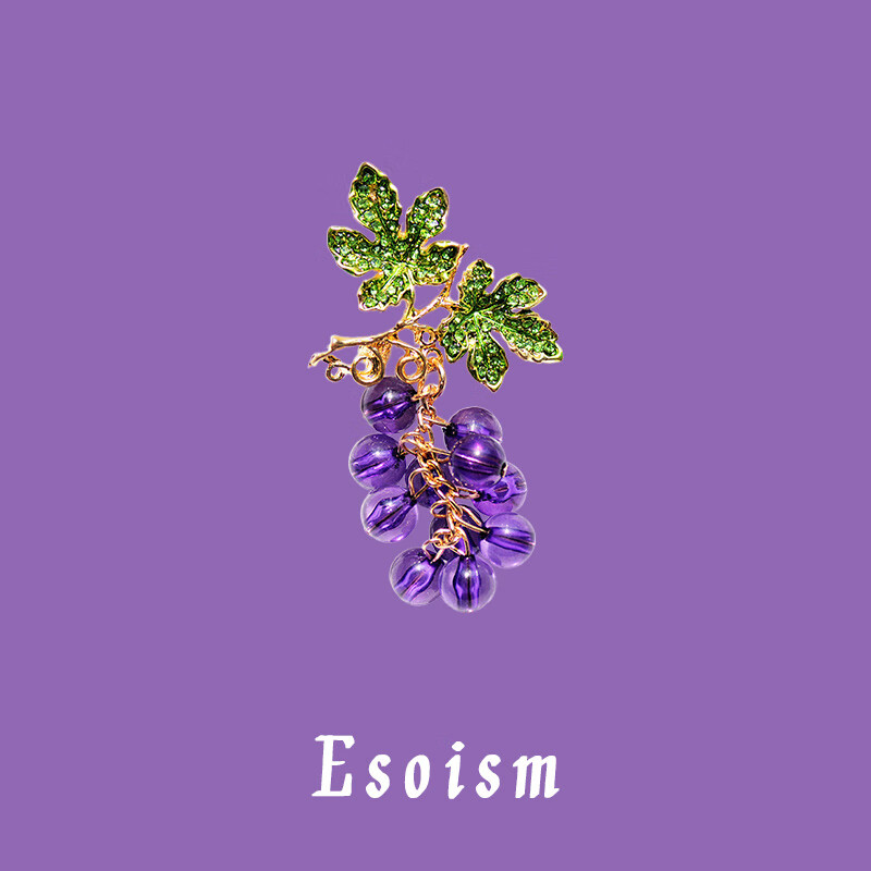 紫葡萄串别针毛衣宴会服装女配饰防走光甜美可爱胸花 紫色葡萄【礼盒