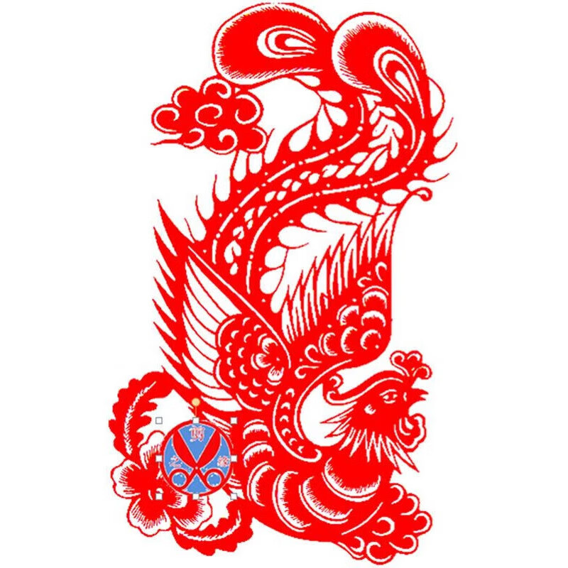 七丌亓鑫鑫牛大号龙凤镂空不干胶喜字凤凰十二生肖龙剪纸窗花玻璃贴纸