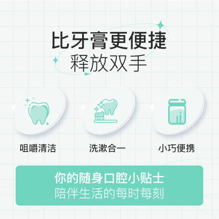 MAIGOOLE【2瓶装】益生菌固体牙膏漱口粒便携咀嚼片清洁口腔清新口气约会 青柠薄荷+粉嫩樱花