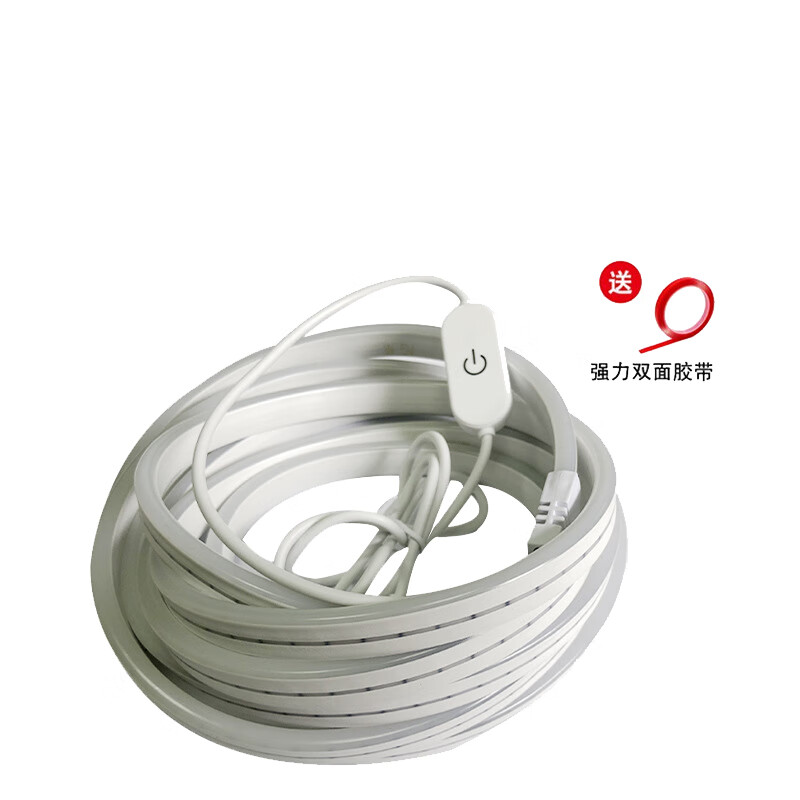 维亿曼 led霓虹柔性硅胶灯带橱柜触摸USB灯带氛围灯电视背景衣柜酒柜 柔性灯带 暖光-5米