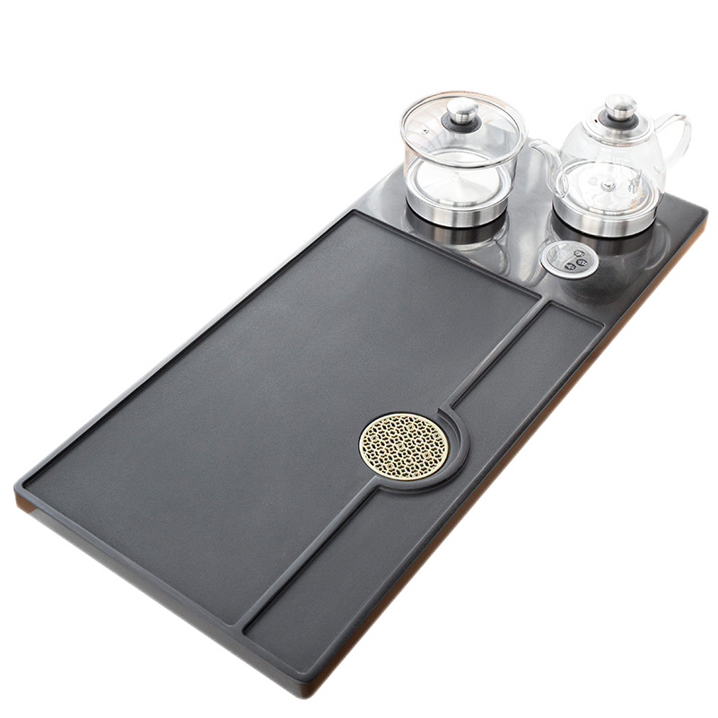 四美堂茶盘茶托套装-琴音70*37*2cm+全自动电磁炉，为您带来与众不同的品茗体验