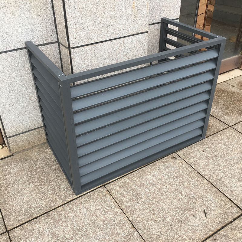 空调外机防盗罩 空调外机罩铝合金百叶窗格栅厂家防护栏老小区改造外