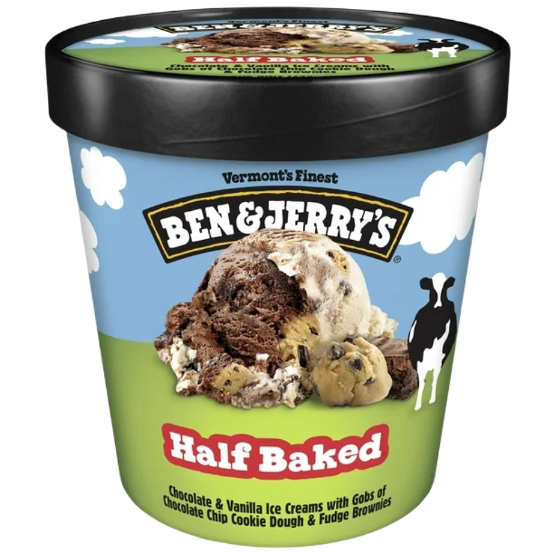 Ben&Jerry's 本杰瑞 香草巧克力冰淇淋 465ml 大桶装