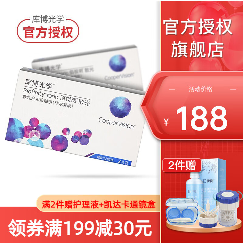 库博光学佰视明散光近视隐形眼镜价格走势分析