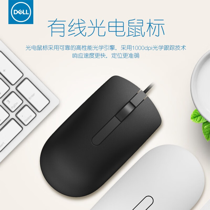 戴尔（DELL）有线鼠标MS116 商务办公 笔记本台式机电脑家用办公USB鼠标 黑色 戴尔原装MS116