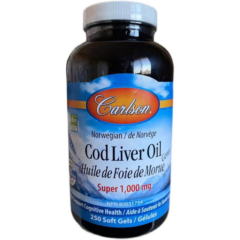 美国carlson康一生codliveroil250粒胶囊