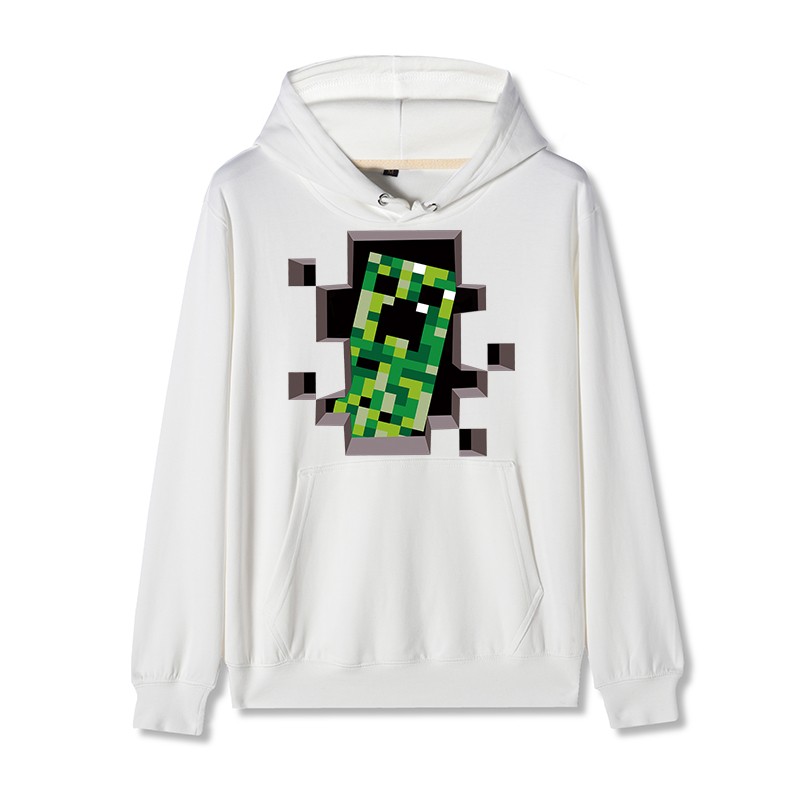 我的世界大神dream衣服周边联名连帽卫衣男春秋薄款外套 1白(需要加绒
