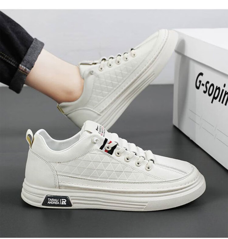 优选男鞋飞行员休闲板鞋男士百搭牛皮鞋子透气防臭驾车鞋 米色货号:r