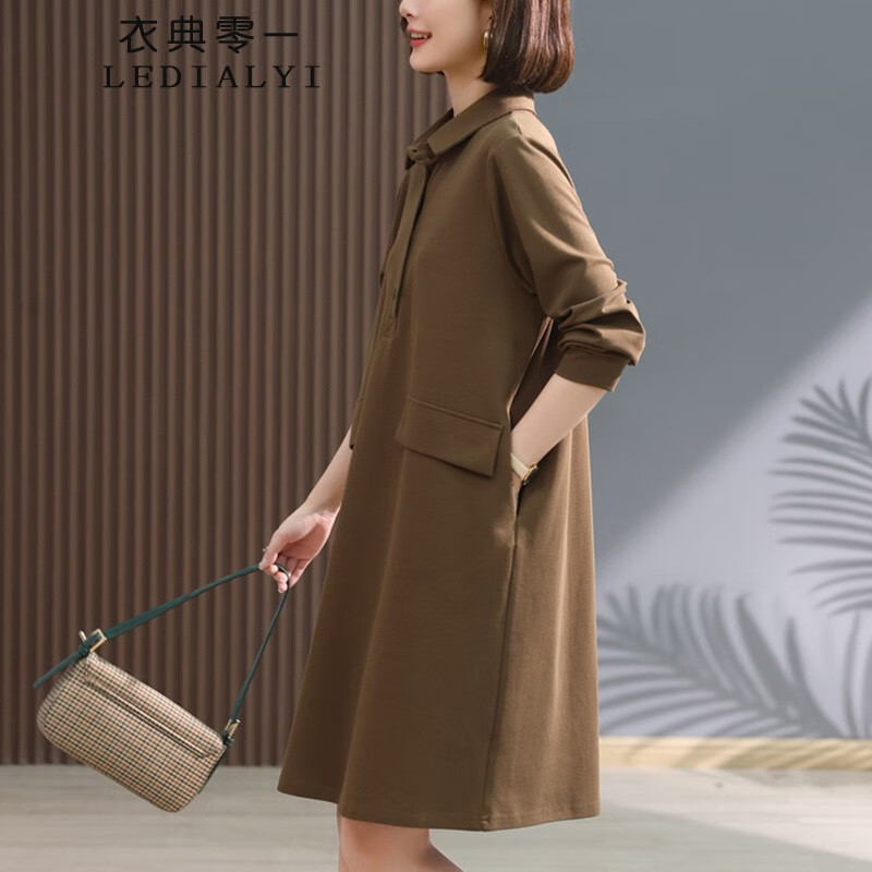 衣典零一 2022秋装新款秋季女装春秋时尚气质休闲洋气遮肚子显瘦中年