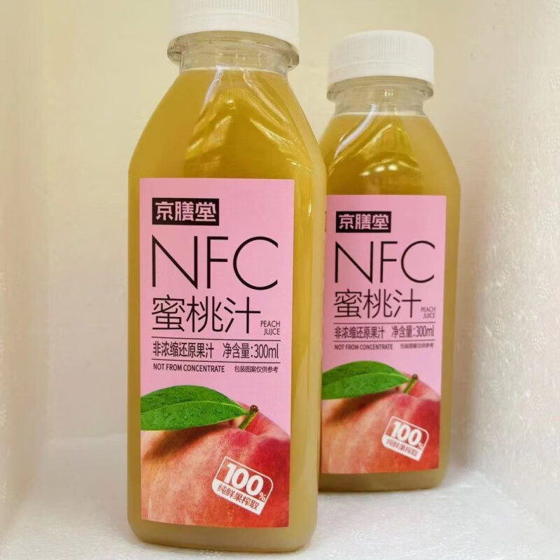 食芳溢京膳堂果汁 NFC橙汁 芒果蜜桃果汁 非浓缩 还原纯鲜果榨 新老包装 京膳堂NFC桃汁 1L*2瓶