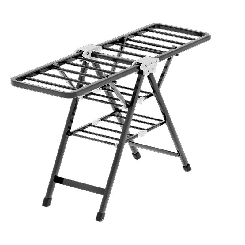 佳帮手落地晾衣架翼型双层折叠碳钢五金加固晾衣架160
