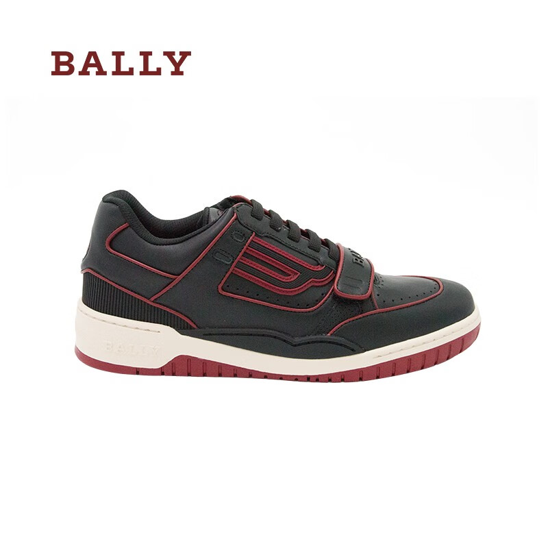 BALLY巴利礼品奢侈品男鞋 新款旅游鞋 黑色系带皮革运动鞋 KOWE 黑色 42