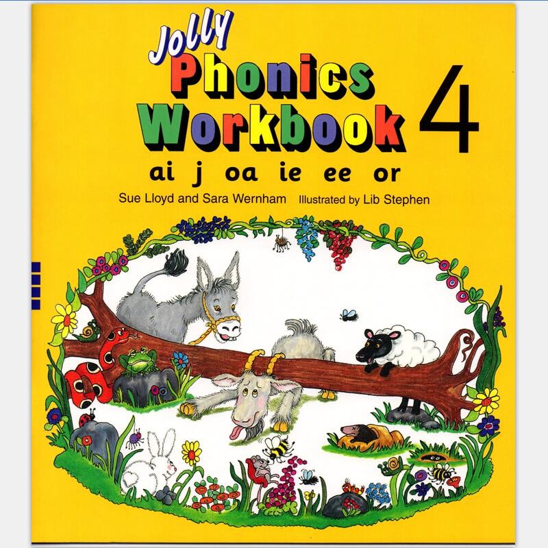 英国幼儿园自然拼读练习册 Jolly Phonics Workbook 4 (BE edition)