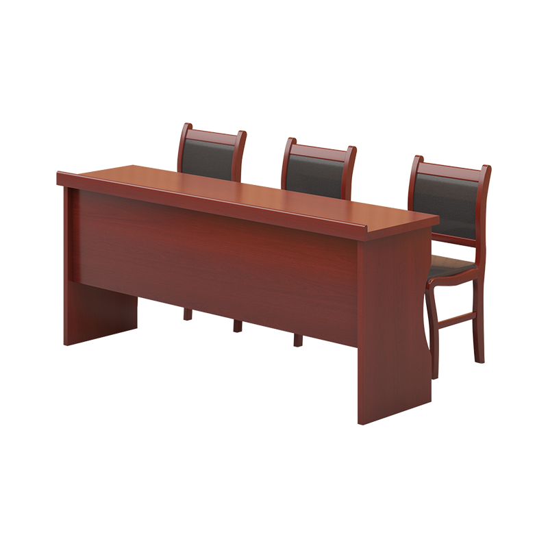 盛浪会议桌长方形木桌长条桌子学生课桌员工培训桌椅组合三人位含椅1.8米