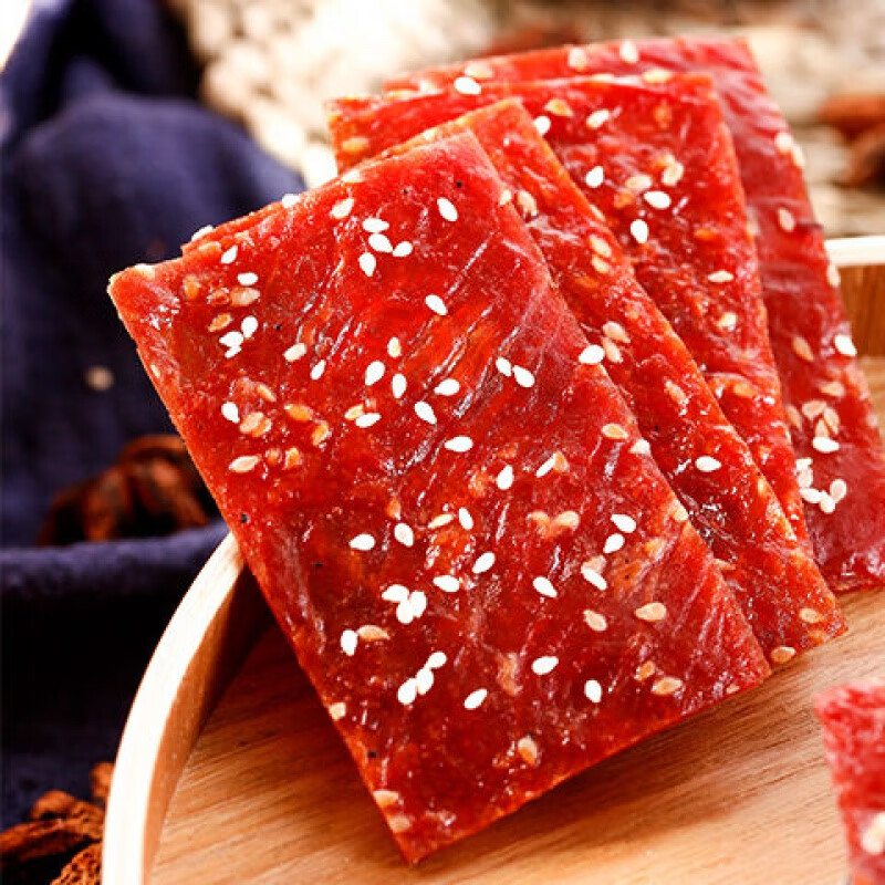 【预售】500g靖江特产猪肉脯手撕网红1斤猪肉铺干100g肉类休闲零食