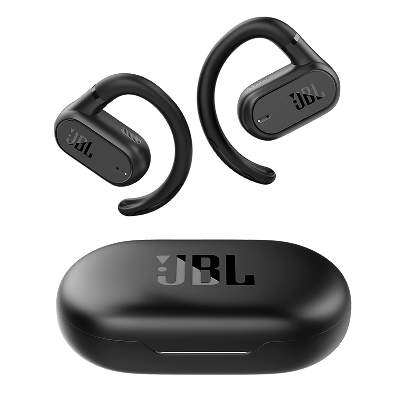 JBL Soundgear sense音悦圈开放式真无线蓝牙耳机骨传导升级空气传导运动跑步挂耳式苹果华为通用黑色