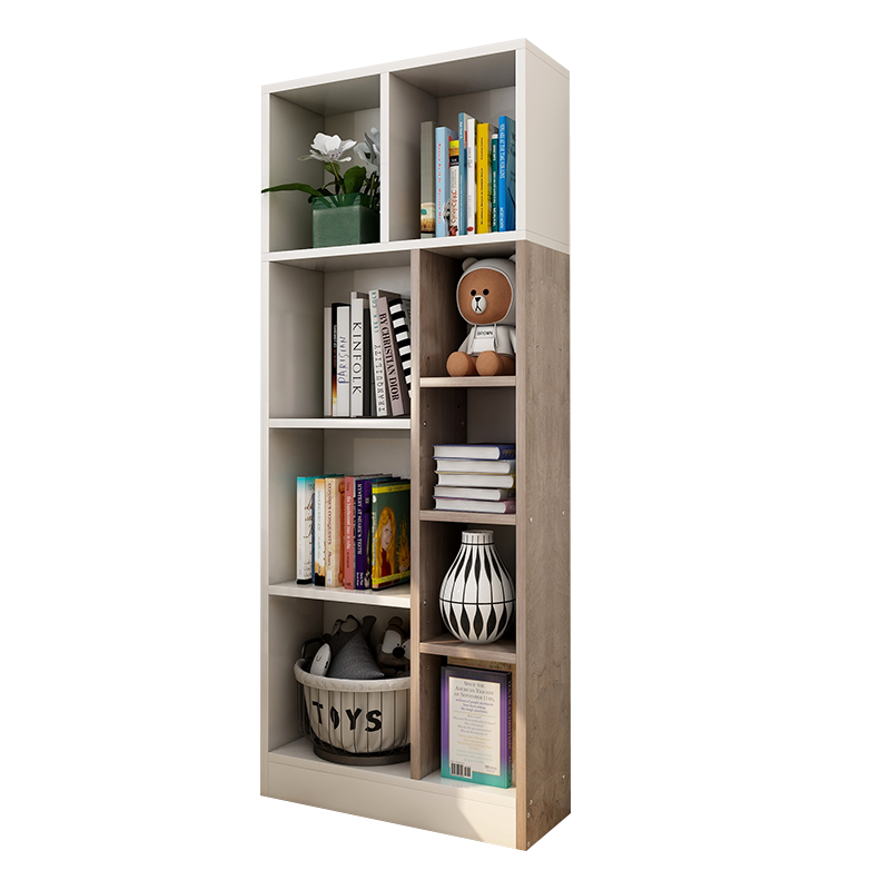 雅美乐 书架 落地简易简约1.6米储物收纳木质 柜子层板可调置物柜 YSG512100014363388