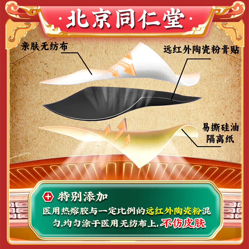 内廷上用肩袖损伤专用贴膏药肩膀疼痛肩周炎劳损抬不起胳膊肌肉拉伤五十肩 （发货特高效）【升级款】远红外理疗贴 1盒