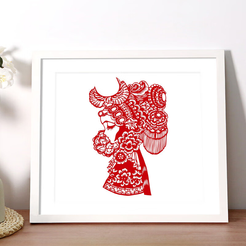 礼旨涎手工剪纸福字装裱画框20寸16寸24实木大相框挂墙a4海报a3框架8k