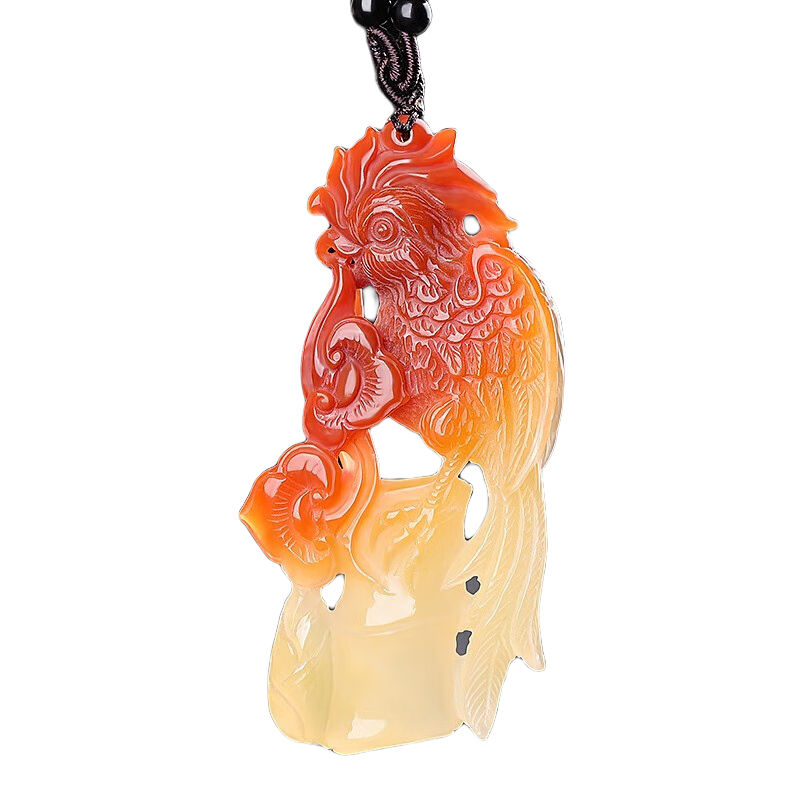 九福潤(rùn)孤品大師工藝天然黃龍玉鸚鵡吊墜男英明神武玉墜女