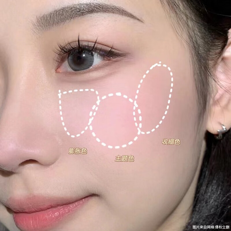彩棠（TIMAGE）流玉三色胭脂盘腮红小样试色膨胀色收缩色01/02/03争青彩堂 03杏翘【奶兴盘】 1g *3 送腮红