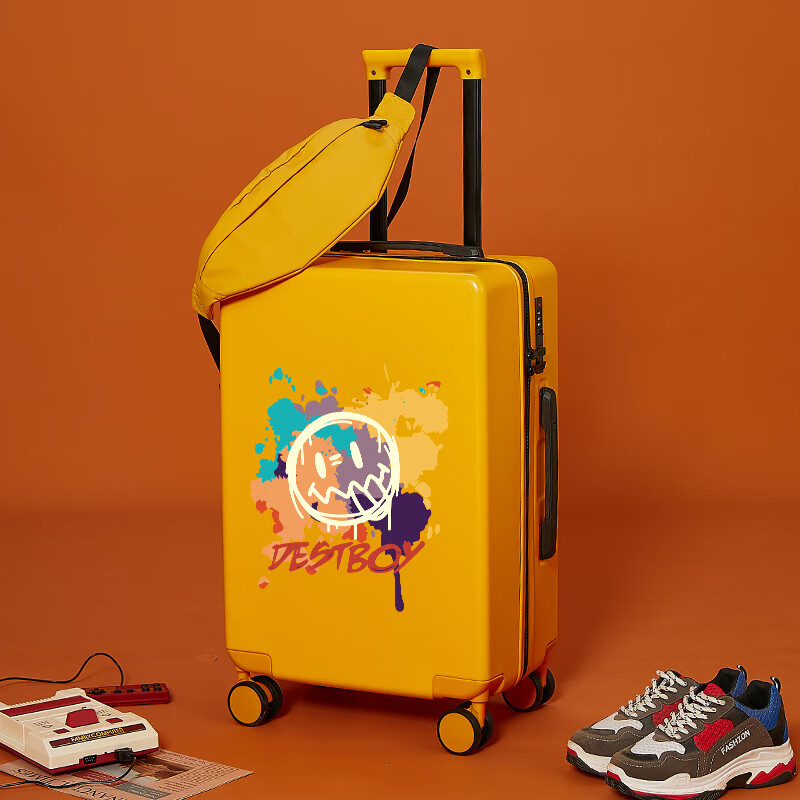 川淞行李箱涂鸦男女20寸结实耐用2021年新款24拉杆箱28旅行皮箱子日系