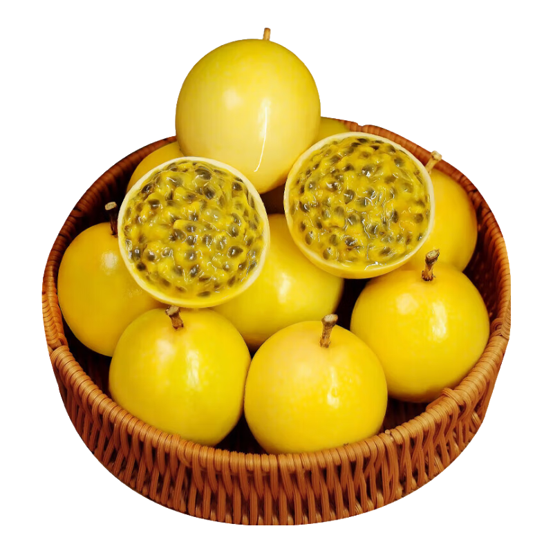 鮮木欽蜜9號(hào)黃金百香果現(xiàn)摘新鮮水果孕婦水果香甜多汁產(chǎn)地精選整箱 中果5斤（單果60-70克）