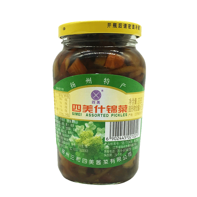 三和四美酱菜 喝粥下饭咸菜 什锦菜 375g 扬州特产 中华老字号