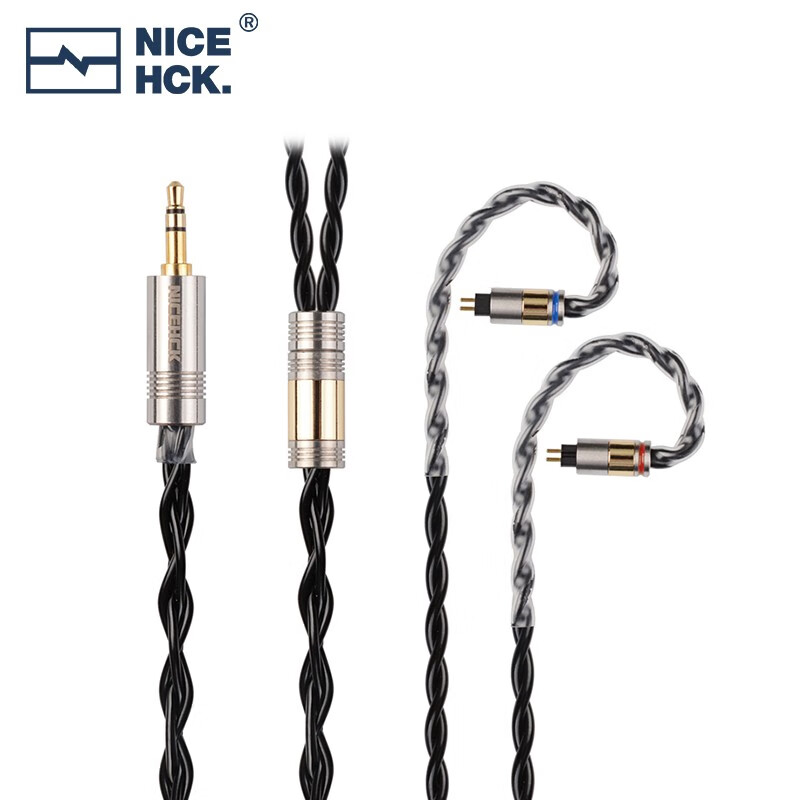NICEHCK 黑猫BlackCat进口4股锌铜合金线油浸线HiFi原道耳机平衡单端N5005升级线 3.5mm+0.78 2pin 京东折扣/优惠券