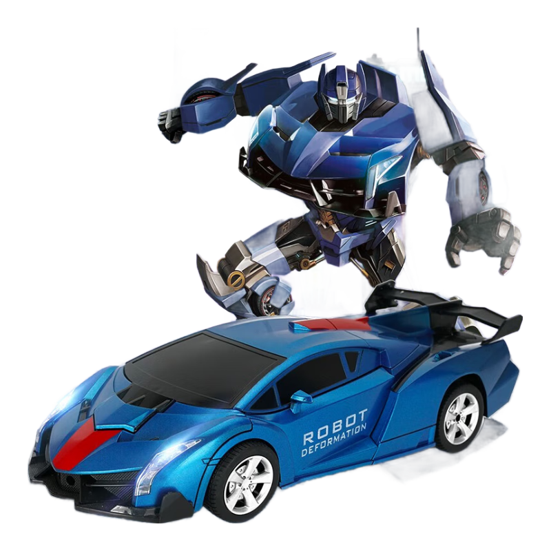 JJRC兒童圣誕節(jié)禮物遙控汽車變形機(jī)器人男孩玩具3-6歲小孩4-5歲小朋友 蘭博-變形機(jī)器人【藍(lán)色款】