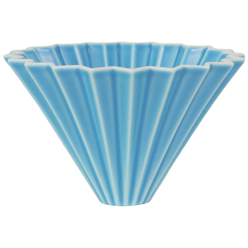 FELLOW 日本ORIGAMI 折纸滤杯手冲咖啡蛋糕创意陶瓷滴滤式V60咖啡哑光色 亚光蓝色 S号