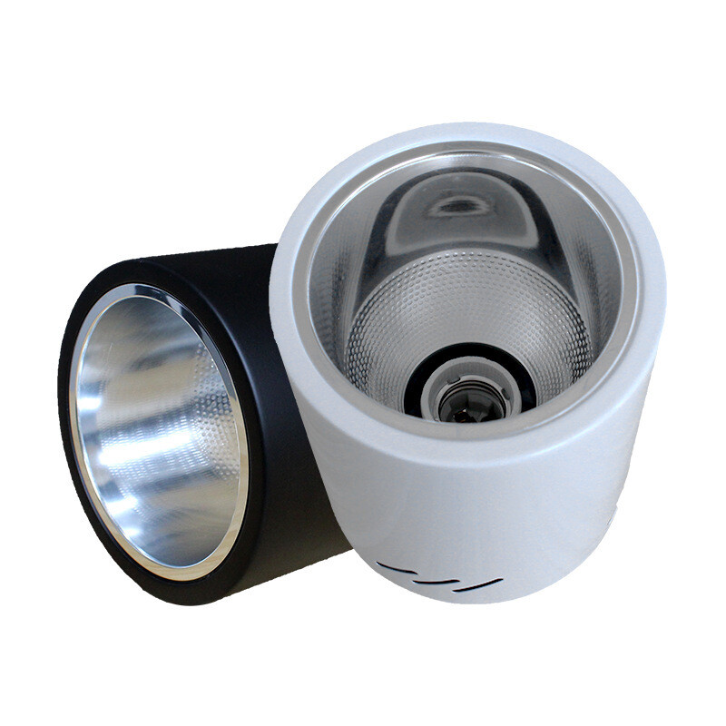 朗凡老款明装筒灯e27螺旋口外壳灯罩射灯老式免开孔吸顶桶灯可换灯泡