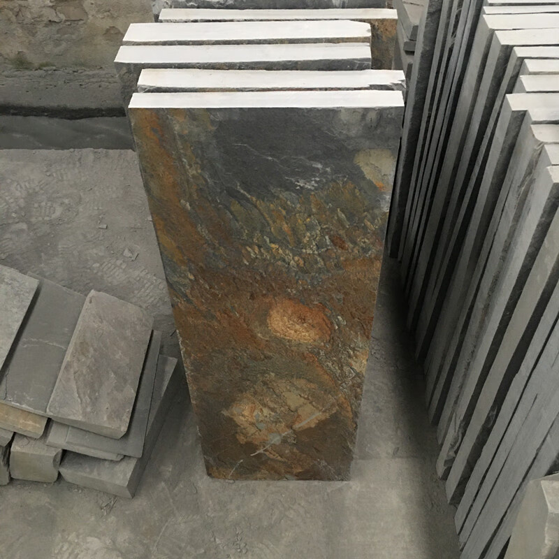 仁聚益花园草坪垫脚石锈石青石板踏步户外滑圆形汀步石园林铺路石 锈