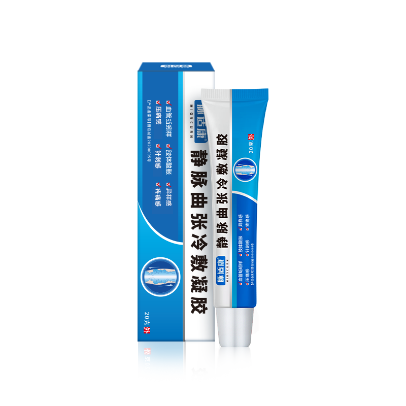 脉适康静脉曲张冷敷凝胶脉腿酸腿胀腿困青筋凸起 5盒装 默认