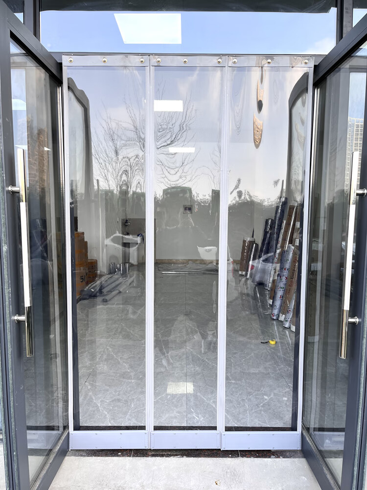 蕾宁磁吸门帘空调防走挡冷气防风隔断帘子挡风农村家用塑料透明皮挂帘 宽40厘米厚1.6毫米加配重@ 高2米/片@