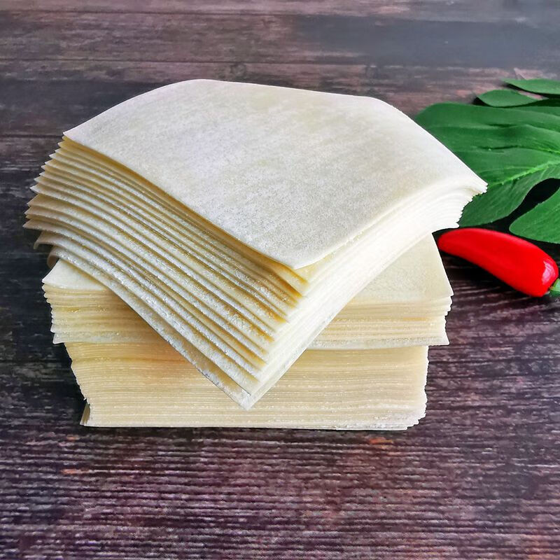 虎钢馋四川新鲜抄手皮馄饨皮碱面皮云吞皮混沌皮500克