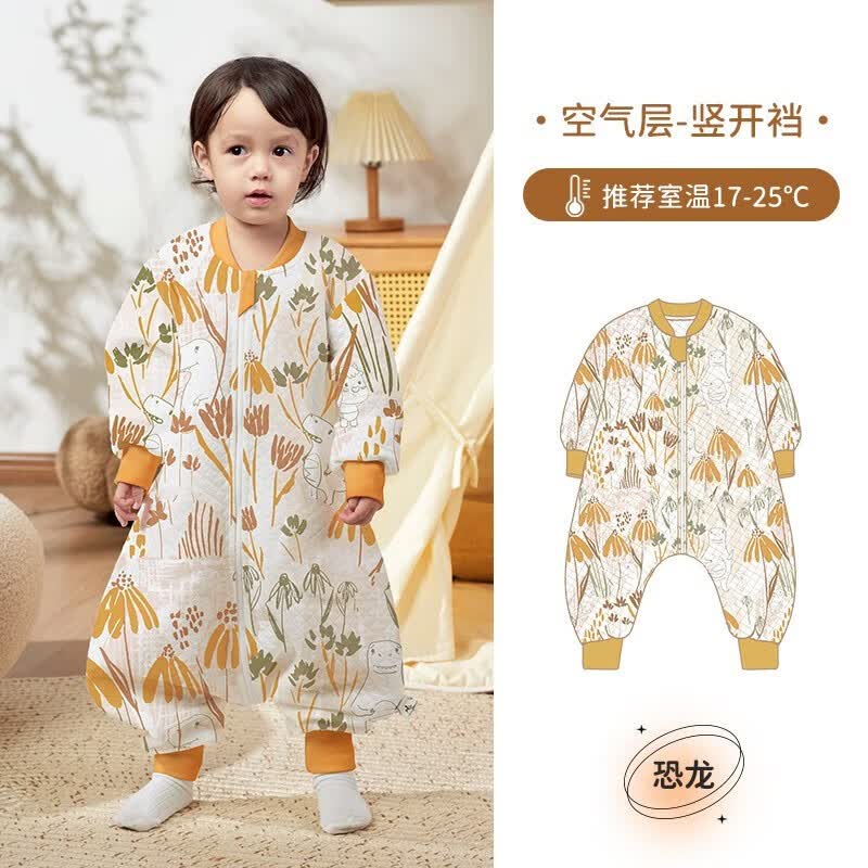 欧孕（OUYUN）宝宝恒温睡袋婴儿童防踢被四季通用款秋冬新生儿分腿睡袋 恐龙 空气层夹棉推荐室温15~23° S码建议身高55-80厘米使用感如何?