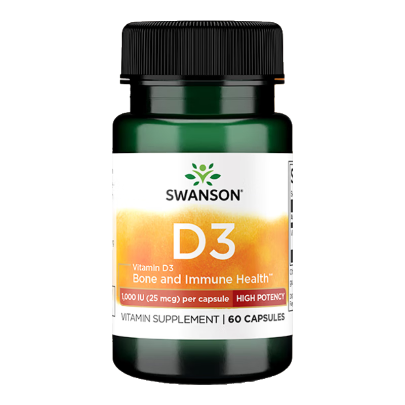 ˹��ɭ��SWANSON��ά����D3���� �ߺ��������� �������ճ���������������� ά����D3����1000 IU 25mcg 60��
