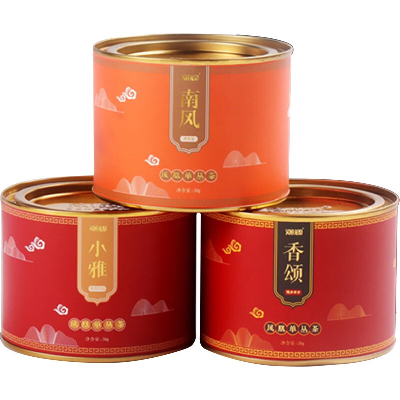 潮鄉 风雅颂组合装 潮州单枞 乌龙茶 50gx3罐 150g
